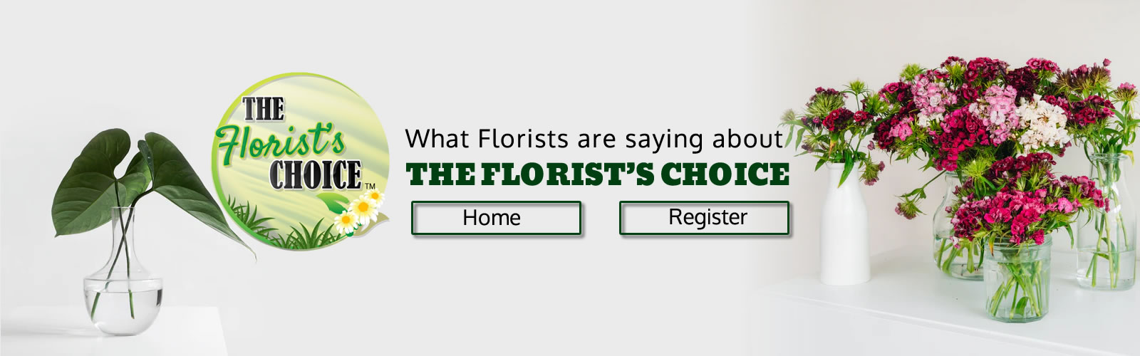 The Florist's Choice Register Banner